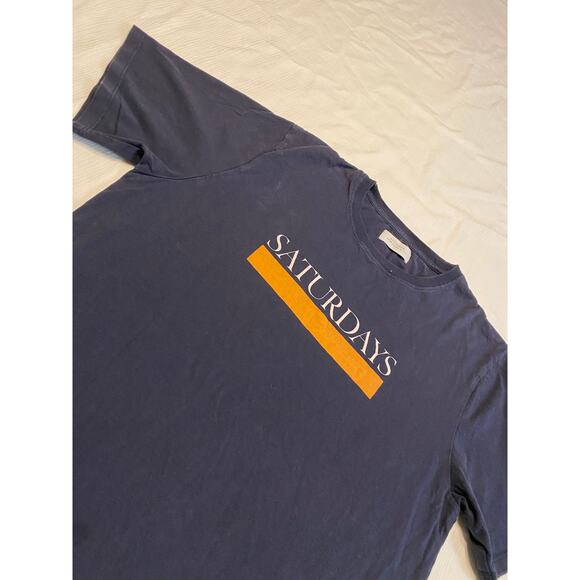 Saturdays New York City Graphic T-shirt Logo Navy Blue Mens Medium - Picture 2 of 15